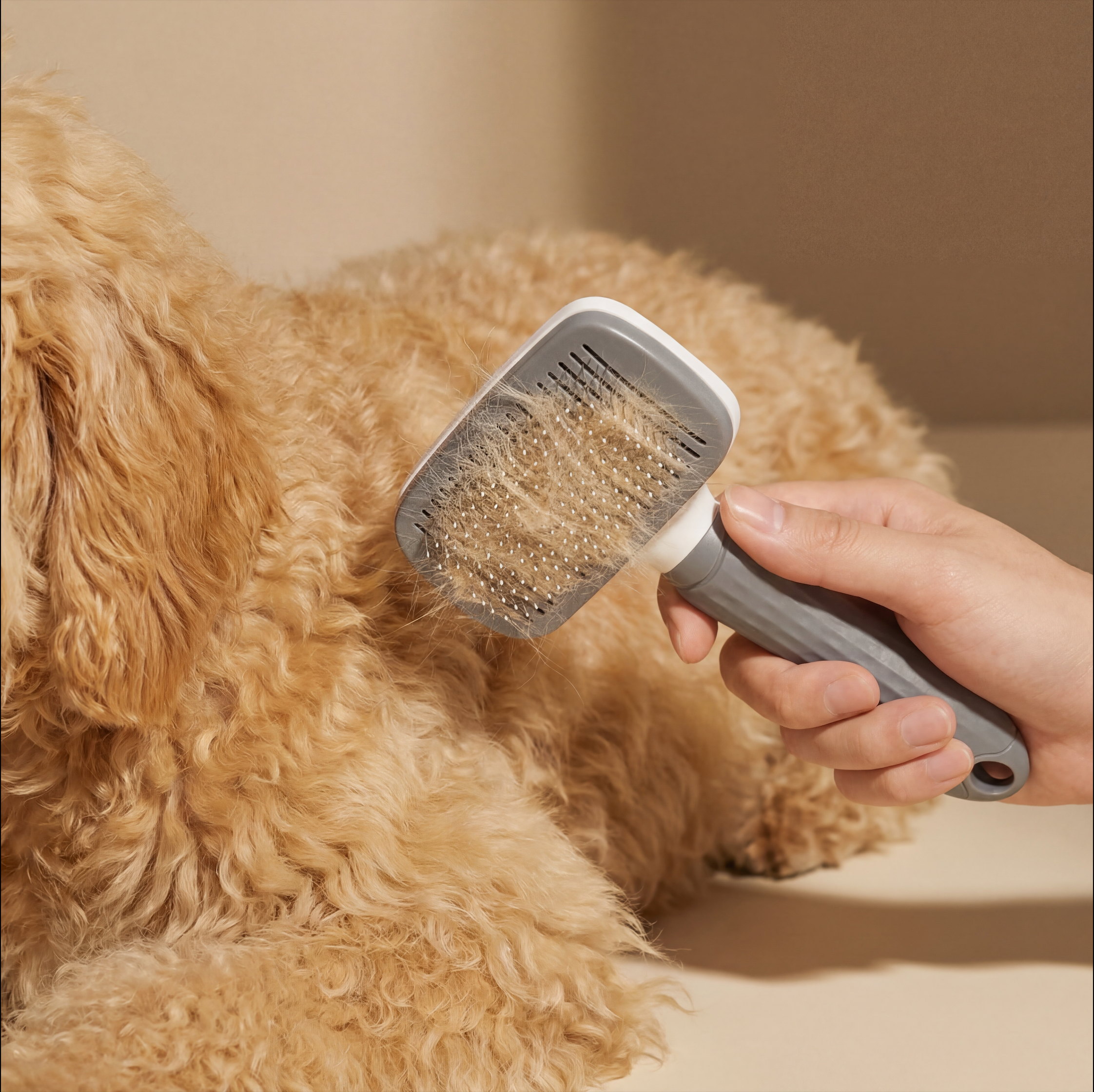 Self-Cleaning Slicker Brush